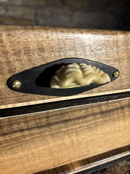 kombinace eben,mosaz a Tagua